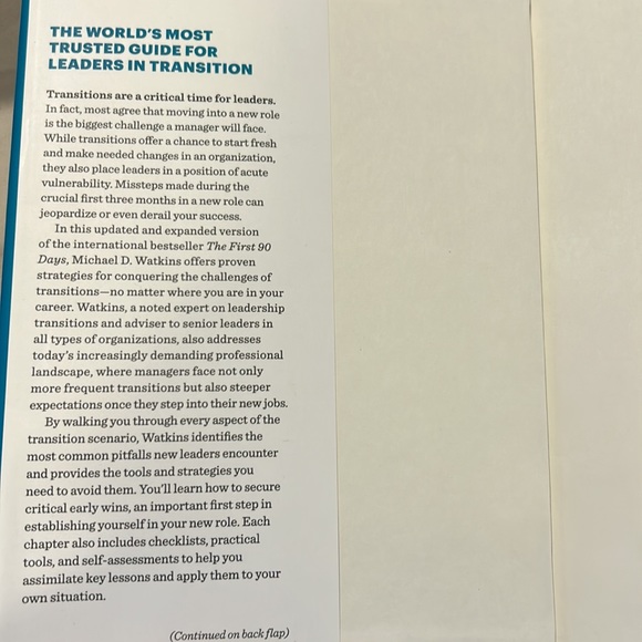 The First 90 Days by Michael D. Watkins book - Picture 3 of 9